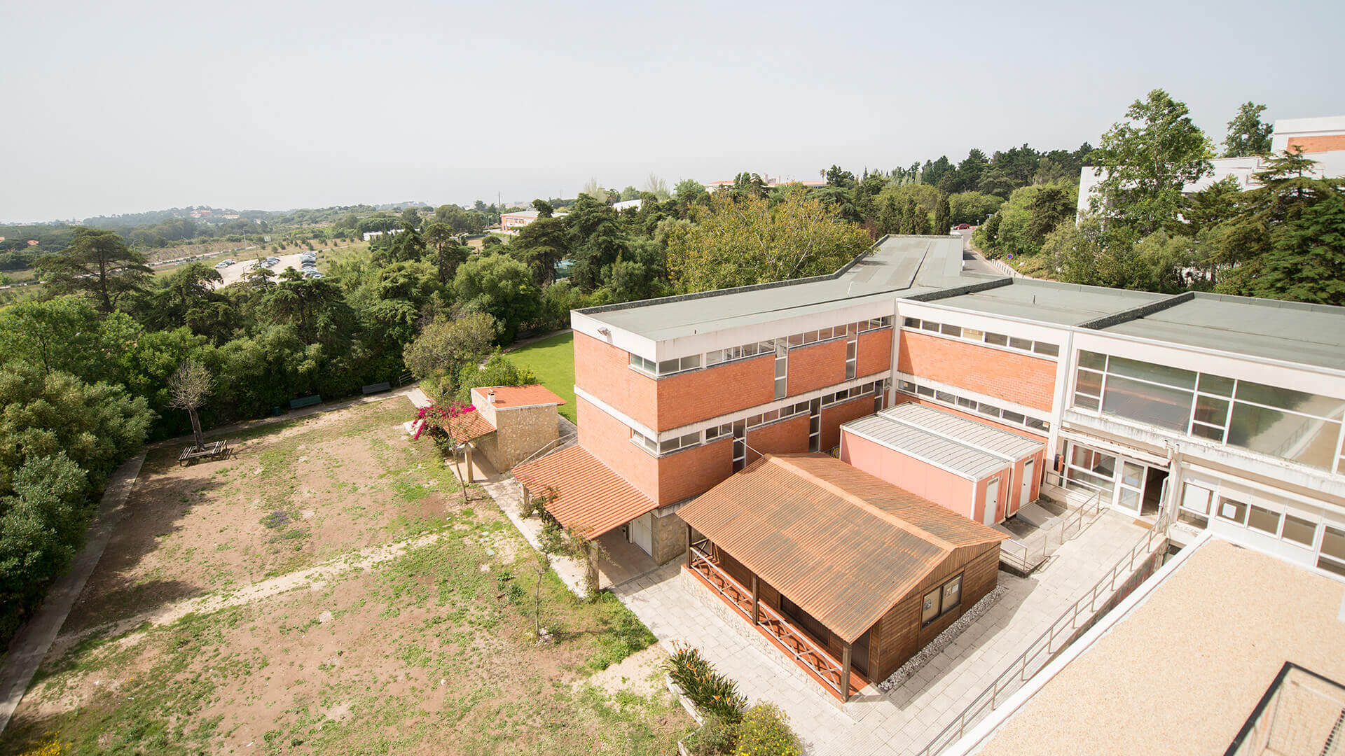 vista aérea da escola